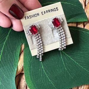 BOGO FREE VTG 80s rhinestones earrings
